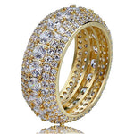 ICED OUT DIAMOND BOSS RING GOLD 10MM BUSTDOWN