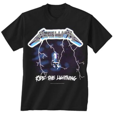 AUTHENTIC METALLICA "RIDE THE LIGHTNING" ALBUM ARTWORK BAND T-SHIRT OFFICIALLY LICENSED