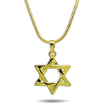 GOLD SMALL STAR OF DAVID PENDANT NECKLACE