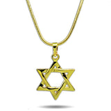 GOLD SMALL STAR OF DAVID PENDANT NECKLACE