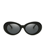 THE REAL CLOUT GOGGLES // BLACK OVAL FRAME DARK LENS COBAIN SUNGLASSES