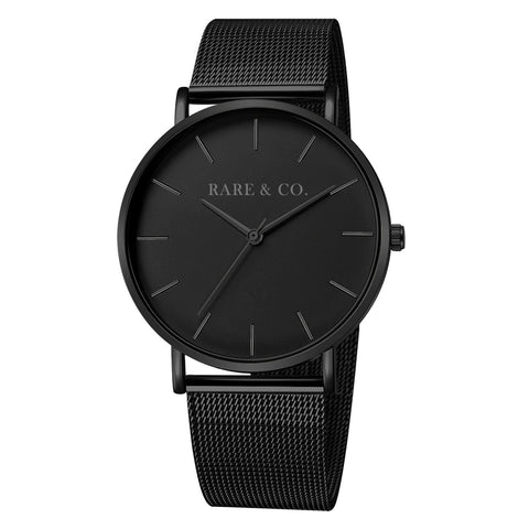 CENTURY V1 // LIMITED EDITION ALL BLACK MESH BAND DAILY CASUAL WATCH