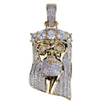 ICED OUT GOLD JESUS PIECE PENDANT NECKLACE