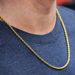 GOLD ROPE CHAIN AUTHENTIC STREETWEAR NECKLACE [4MM]