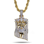 ICED OUT GOLD JESUS PIECE PENDANT NECKLACE