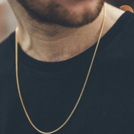 GOLD BOX CHAIN AUTHENTIC STREETWEAR NECKLACE [3MM]
